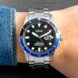 【FOSSIL】公司貨 FB-01 撞色型男時尚不鏽鋼水鬼錶/銀x黑面 男錶(FS5671)