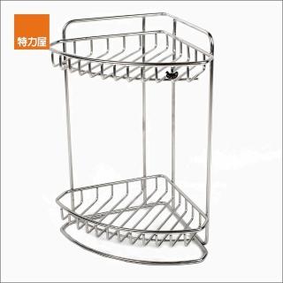 【特力屋】組合 味美 不鏽鋼雙層牆角架含底座2入