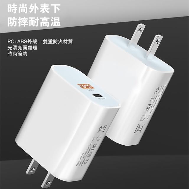 【GAGEDA】20W雙孔充電頭 PD+QC閃充充電器(適用蘋果iPhone/安卓/三星/OPPO/ASUS)