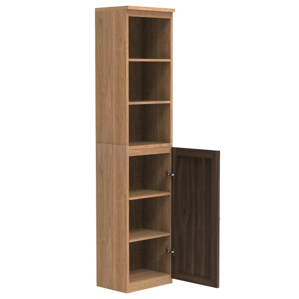 【特力屋】組合  萊特 組合式書櫃 淺木櫃/淺木層板4入/深木門1入 40x30x174.2cm