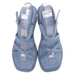 【Ann’S】美圖厚底系列-雙交叉方頭涼鞋-7.5cm(牛仔藍)