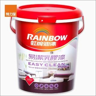 【虹牌】組合 彩虹屋易潔乳膠漆 白色 10L 2入
