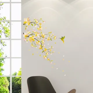 【特力屋】義大利HOME D☆COR壁貼Mx2-黃樹枝C54107