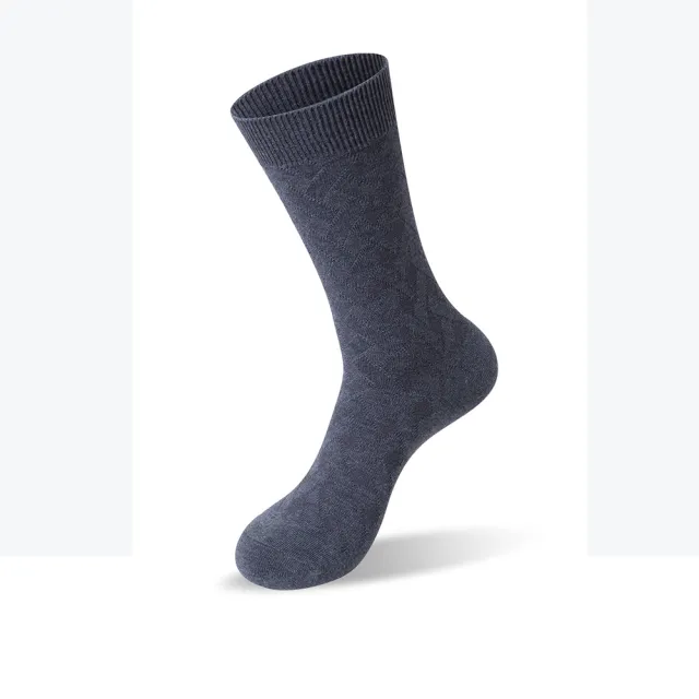 【蒂巴蕾】耐水洗抗菌抑臭纖維男襪-竹編花紋(紳士襪/MIT/抗菌襪/消臭襪/除臭襪/男性 男用 男生)