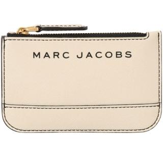 【MARC BY MARC JACOBS】米色防刮皮革拉鍊零錢包