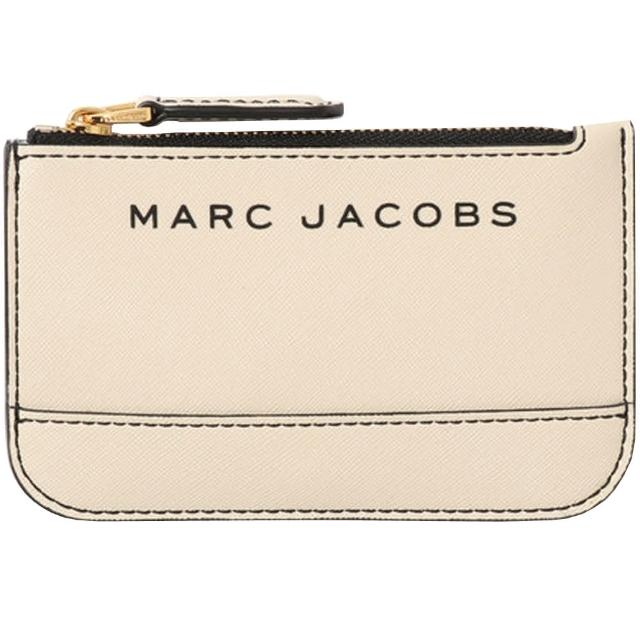 【MARC BY MARC JACOBS】米色防刮皮革拉鍊零錢包