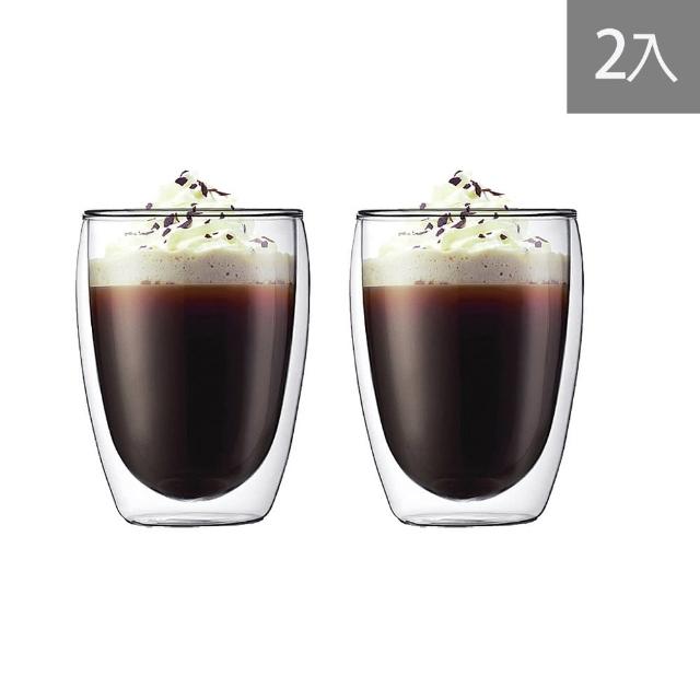 【DWG】耐熱雙層玻璃杯 350ml 2入組(雙層玻璃杯)