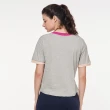 【NAUTICA】女裝撞色包邊短版短袖T恤(灰)