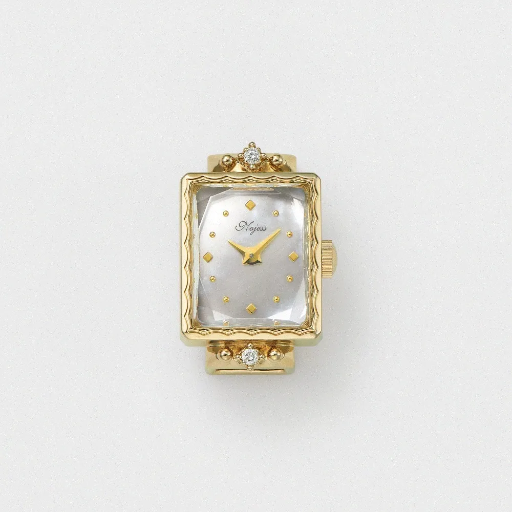 【agete】NOJESS 方形鑽石錶盤
