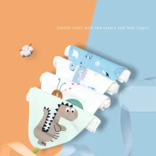 【Vanibaby】四層紗純棉吸汗巾 墊背巾(3入組)