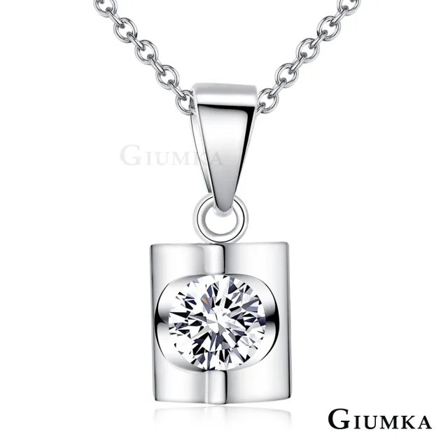 【GIUMKA】單鑽項鍊.短項鏈.銀色(新年禮物)