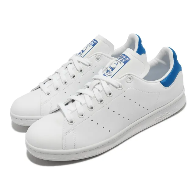 adidas 愛迪達】休閒鞋Stan Smith 男鞋女鞋白藍尾皮革經典史密斯愛迪達