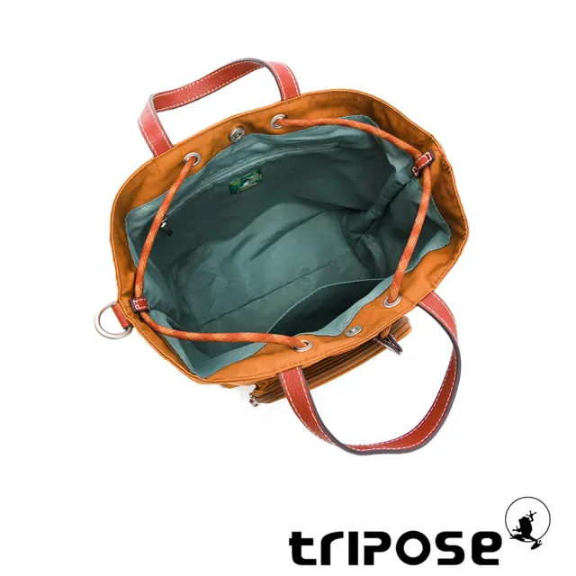 【tripose】漫遊系列岩紋手提斜背水桶包(稻禾駝)