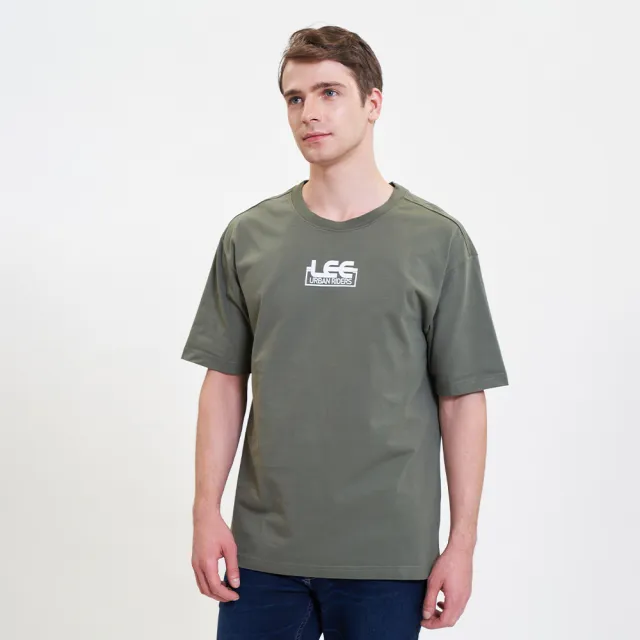 【Lee 官方旗艦】男裝 短袖T恤 / 系列 小LOGO 共2色 Oversized版型 / UR系列(LL220226ANL / LL220226K11)