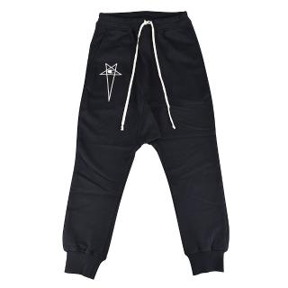 【RICK OWENS】CHAMPION聯名款厚感棉質縮口長褲(黑)