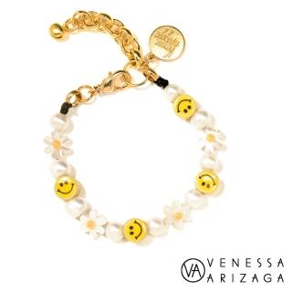 【Venessa Arizaga】HERE COMES SUNSHINE 笑臉小花珍珠手鍊(美國紐約)