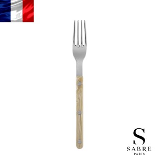 【Sabre Paris】Bistrot小酒館混合材質系列-亮面主餐叉-隕石白