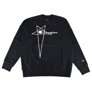 【RICK OWENS】CHAMPION聯名棉質套頭長袖(黑)