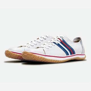 【SPINGLE】SPM-198 低筒3線手工休閒皮鞋--Tricolor 經典白色