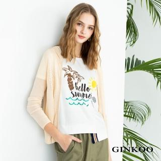 【GINKOO 俊克】夏威夷插畫短袖上衣