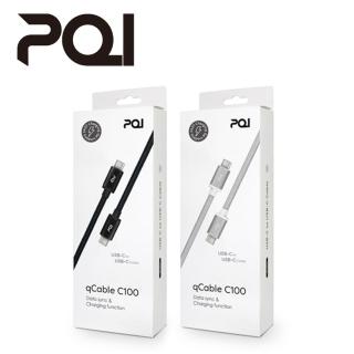 【PQI 勁永】qCable Type-C to Type-C 100cm 編織線(最大功率可達60 W)