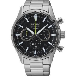 【SEIKO 精工】CS系列輪胎紋三眼計時手錶 母親節 禮物 送禮(SSB413P1/8T63-00Y0D)