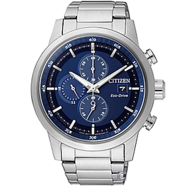 【CITIZEN 星辰】Eco-Drive 急速豪傑光動能計時男錶  禮物(CA0610-52L)