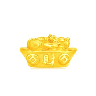 【周大福】招財貔貅元寶黃金路路通串珠