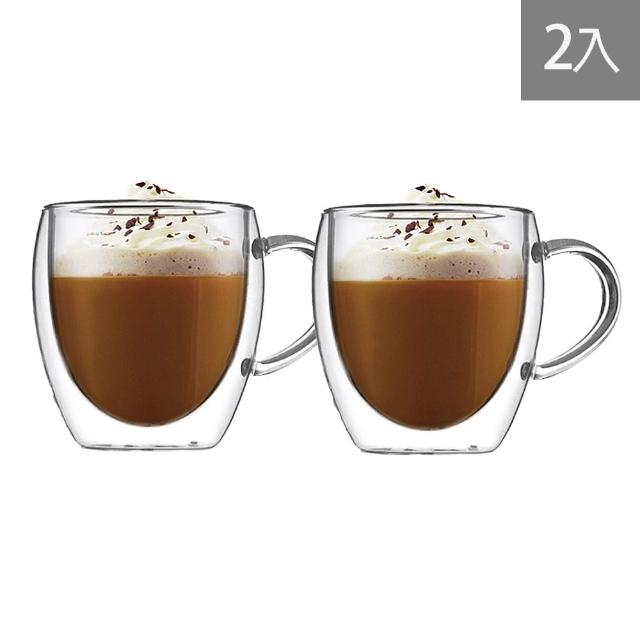 【DWG】耐熱把手雙層玻璃杯 2入組 250ml(雙層玻璃杯)