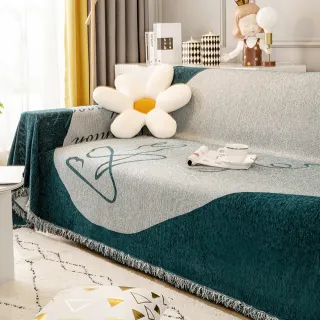 【BonBon naturel】美式風格全罩式流蘇沙發罩/蓋布(180*300cm)