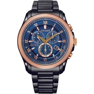 【CITIZEN 星辰】Eco-Drive 亞洲限定萬年曆男錶 禮物 推薦(BL5546-81L)