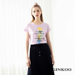 【GINKOO 俊克】夏季英文詩詞插畫上衣