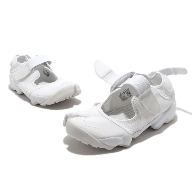 NIKE 耐吉】忍者鞋Wmns Air Rift Breathe 女鞋白全白休閒涼鞋魔鬼氈分