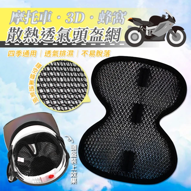 【EQLRA】摩托車3D蜂窩散熱透氣頭盔網 機車安全帽墊 頭盔墊 安全帽n內襯套 散熱墊