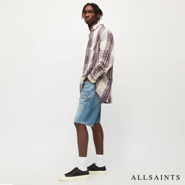 【ALLSAINTS】ALVA 低腰破壞水洗純棉牛仔短褲 ME031W(舒適版型)