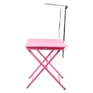 【Shernbao 神寶】寵物美容桌 折疊式粉色腳印美容桌 折疊桌 寵物美容 工作桌(輕便收納可折疊 堅固耐用)