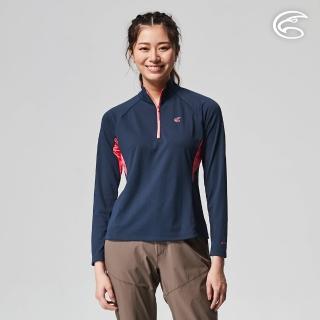 【ADISI】女UPF50+防曬抑菌半門襟長袖排汗衣AL2211032(吸濕排汗 彈性 抗紫外線 大和抗菌 防臭加工)