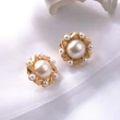 【MISS KOREA】韓國設計925銀針浪漫花型珍珠耳環(925銀針耳環 花型耳環 珍珠耳環)