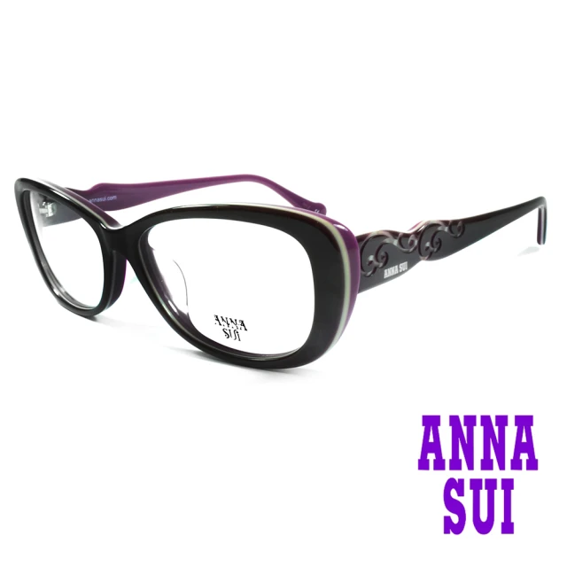 ANNA SUI 安娜蘇 印象圖騰造型光學眼鏡(AS635-760-紫)