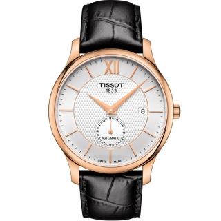 【TISSOT 天梭 官方授權】TRADITION AUTOMATIC小秒針機械錶(T0634283603800)