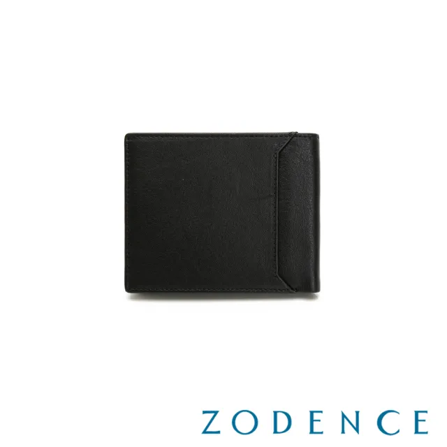 【ZODENCE 佐登司】SLEEK進口牛皮11卡短夾(黑)