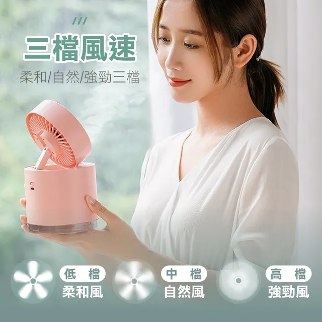 【Jo Go Wu】USB桌上型擺頭加濕水冷風扇(電風扇/擴香機/小夜燈/手持風扇/桌上型風扇/香氛機)