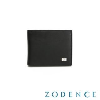 【ZODENCE 佐登司】SLEEK進口牛皮7卡短夾(黑)
