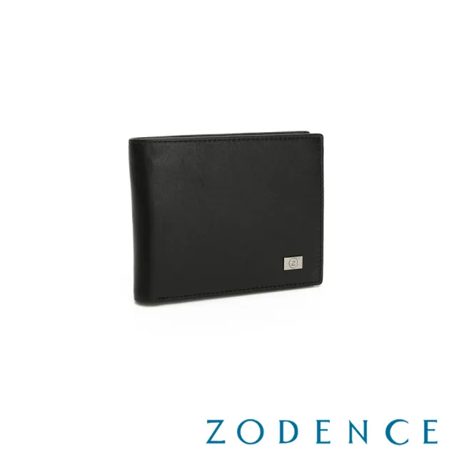 【ZODENCE 佐登司】SLEEK進口牛皮7卡短夾(黑)