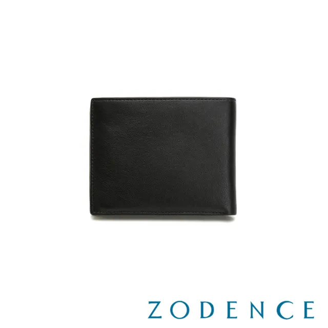 【ZODENCE 佐登司】SLEEK進口牛皮7卡短夾(黑)
