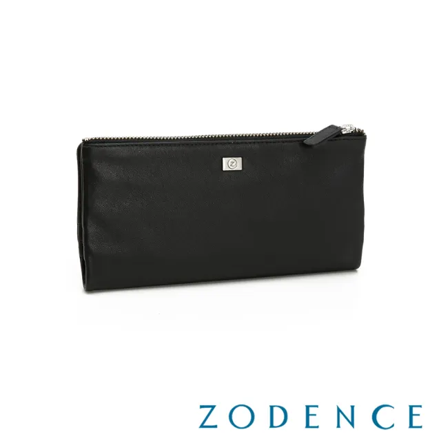 【ZODENCE 佐登司】SLEEK進口牛皮10卡對開長夾(黑)