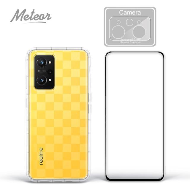 【Meteor】realme GT NEO 3T 手機保護超值3件組(透明空壓殼+鋼化膜+鏡頭貼)