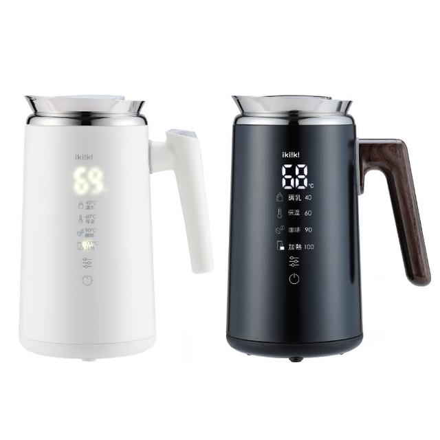 【ikiiki 伊崎】智能溫控快煮壺 IK-TK4201白 IK-TK4202黑(分離式壼蓋 大螢幕顯示 泡茶 煮水)