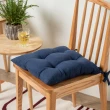 【hoi! 好好生活】素色仿麻厚感綁帶餐椅坐墊-43x43cm(多款顏色可選)