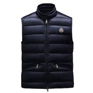 【MONCLER】男款 GUI 拉鍊羽絨背心-深藍色(1號、2號、3號、4號、5號、6號、7號)